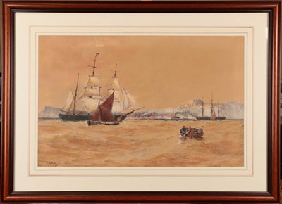 Lot 1045 - Attributed to Thomas Bush Hardy (1842-1897) ''Off Dover'' Bears signature and dated,...