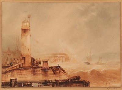 Lot 1055 - Henry Barlow Carter (1804-1868) ''Scarborough'' Watercolour, 17cm by 23.5cm