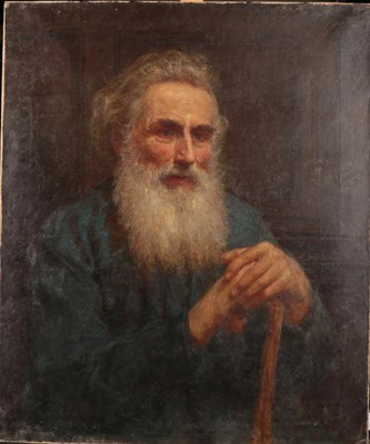 Lot 1056 - Attributed to Sir Hubert von Herkomer (1849-1914) Portrait of a gentleman Oil on canvas, 76cm...