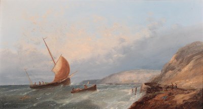 Lot 1067 - William Henry Williamson (1820-1883) ''Filey, looking towards Flamborough'' Signed and dated...