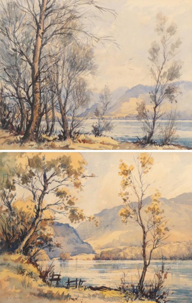 Lot 1068 - Robert Leslie Howey (1900-1981) On the water's edge Signed, watercolour, together with a...