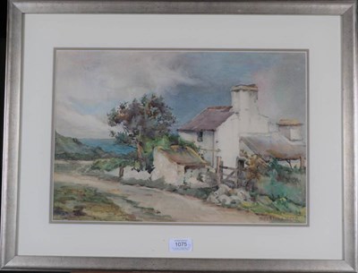 Lot 1075 - Alfred Heaton-Cooper (1864-1929) Path before a country cottage Signed, watercolour; together with a
