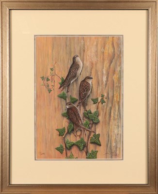 Lot 1077 - Neil Patey (Contemporary) ''Swifts'' Signed and inscribed, gouache, 40cm by 28cm   Artist's...