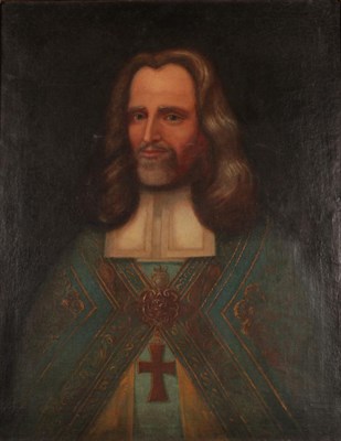 Lot 1080 - Irish School (19th century) Portrait of St Oliver Plunkett, Archbishop of Armagh (1625 - 1681)  Oil