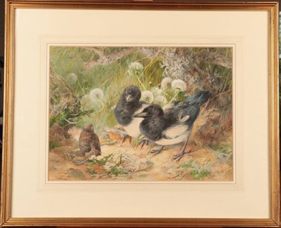 Lot 1084 - Charles Henry Clifford Baldwyn (1859-1943) Two for joy Signed and dated 1890, watercolour,...