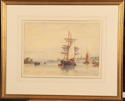 Lot 1086 - Frederick James Aldridge (1850-1933)  Bosham  Signed and inscribed, watercolour, 26cm by 37cm