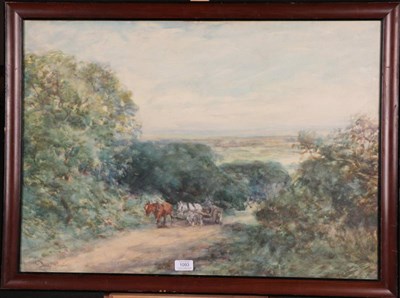 Lot 1093 - David T Robertson (1879-1952) Mounted horseman Signed, watercolour, 53cm by 73.5cm   Artist's...