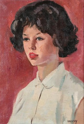 Lot 1117 - Philip Naviasky (1894-1983) ''The French Girl Martine'' Signed, oil on canvas laid on board,...