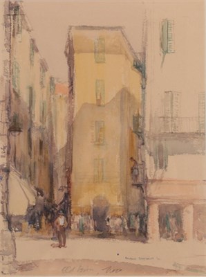 Lot 1143 - Roland Batchelor RWS (1889-1990)  ''Old town, Nice'' Signed, inscribed and dated (19)54,...