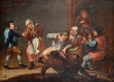 Lot 1145 - Follower of Adriaen Brouwer (c.1605-1638) Dutch The Tavern Dance Oil on canvas, 54.5cm by 75cm...