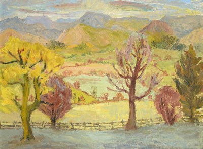 Lot 1185 - Penelope Beaton ARSA, RSW (1886-1963) Langdales  Oil on board, 60cm by 80cm  Artist's Resale...