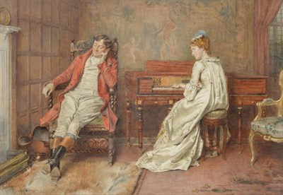 Lot 1189 - George Goodwin Kilburne RI, RBA (1839-1924) ''Simple Pleasures'' Signed, watercolour, 35.5cm by...