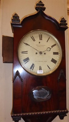 Lot 1516 - ~ A Gothic Style Mahogany Striking Wall Clock, signed Rennison, 12 Bridge St, Sunderland, circa...