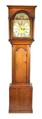 Lot 1518 - ~ An Oak Eight Day Longcase Clock with Rocking Ship Automata, signed John Walker, Newcastle,...
