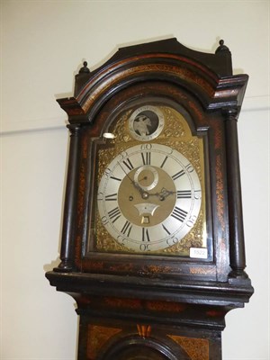 Lot 1522 - ~ A Green Japanned Eight Day Longcase Clock, signed Daniel Catlin, Lynn Regis, circa 1770, arch...