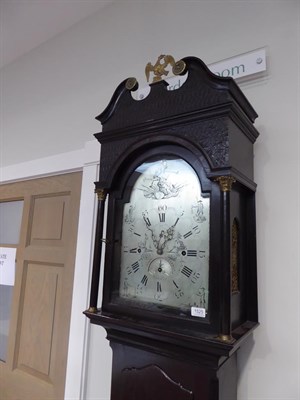 Lot 1525 - ~ An Oak Chiming Eight Day Longcase Clock, signed John Collings, Sodbury, circa 1780, swan neck...