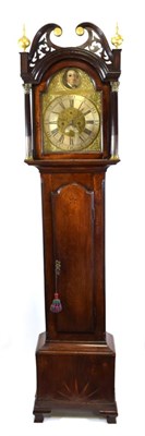 Lot 1526 - ~ A Mahogany Eight Day Longcase Clock with Rocking Eye Automata, 18th century, later case with...