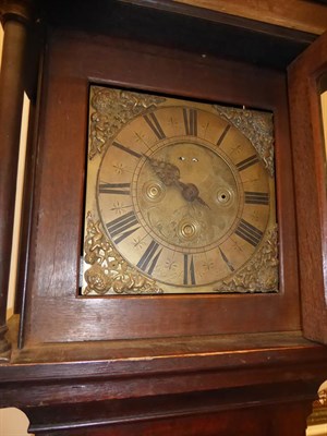Lot 1528 - ~ An Oak Thirty Hour Longcase Clock with Rocking Eye Automata, signed Bancroft, Stockport,...