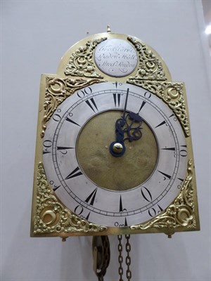 Lot 1530 - An 18th Century Turkish Market Arched Brass Dial Lantern Clock, signed Geo Clarke, Leaden Hall...