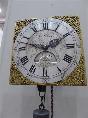 Lot 1531 - An 18th Century Hook and Spike Striking Wall Clock, signed Jno Gilkes, circa 1760, 10-inch dial...