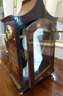 Lot 1536 - A Rosewood Brass Inlaid Table Timepiece, signed John Fletcher, Barnsley, circa 1840, pagoda...