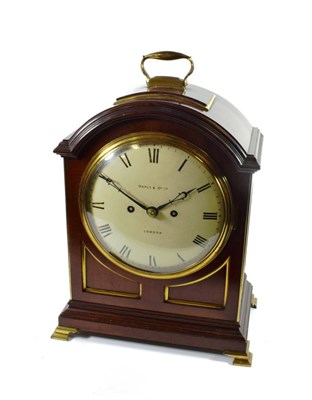 Lot 1537 - A Regency Style Mahogany Striking Table Clock, signed Maple & Co Ltd, London, circa 1910,...