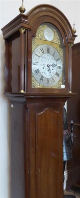 Lot 1540 - A George III style Chiming Longcase Clock, early 20th century, arch pediment, Corinthian capped...