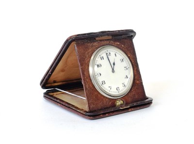 Lot 1549 - A Travelling Minute Repeating Timepiece, circa 1920, lever movement, hammers striking on two...