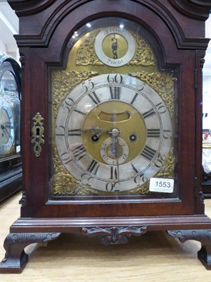 Lot 1553 - A Chippendale Style Mahogany Pull Quarter Striking Bracket Clock with the Carved Mahogany Wall...