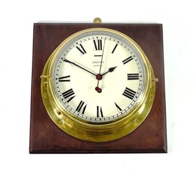 Lot 1561 - A Brass Centre Seconds Ships Bulkhead Timepiece, signed Smiths Astral, early, 20th century,...