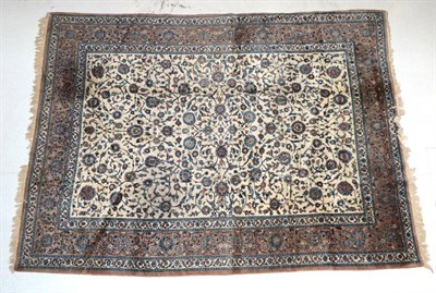 Lot 1606 - Central Iranian Carpet Probably Kashan or Nain, circa 1950 The ivory field with an allover...