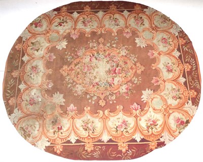 Lot 1616 - Aubusson Carpet Central France, mid 19th century The field centred by a rococco and...