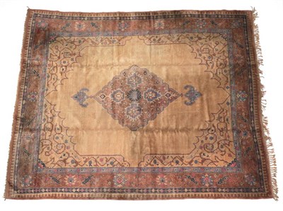 Lot 1630 - Ushak Carpet Central/West Iran, circa 1920 The camel field with central anchor medallion framed...