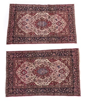 Lot 1634 - Pair of Isfahan Rugs Central Iran, circa 1920 Each with a cream field of vines around a...