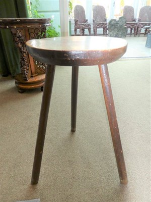 Lot 1651 - An Early 19th Century Painted Oak Cricket Table, 35cm by 64cm