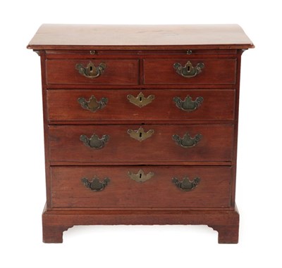 Lot 1721 - A George III Mahogany Bachelor's Chest, circa 1770, the moulded top above a pull-out brushing slide