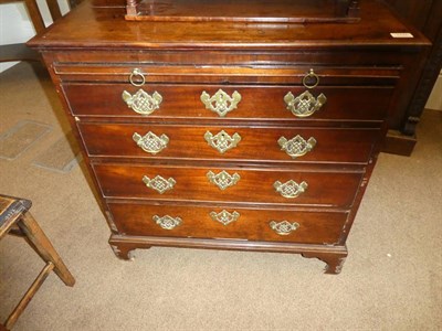Lot 1723 - A George III Mahogany Bachelor's Chest, 3rd quarter 18th century, the pull-out brushing slide above