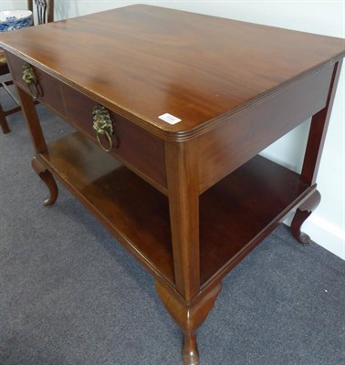 Lot 1731 - An Early 20th Century Mahogany Serving Table, with reeded edge and two frieze drawers with...