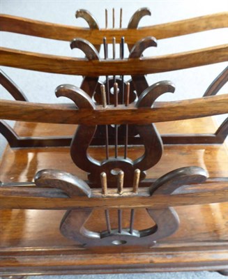 Lot 1744 - A Early Victorian Rosewood Four Division Canterbury, mid 19th century, with lyre shaped...