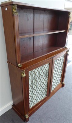 Lot 1756 - A Regency Mahogany Boxwood Strung and Gilt Metal Mounted Bookcase, early 19th century  the...