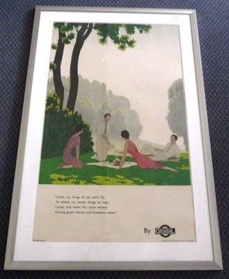 Lot 1817 - A London Transport Advertising Poster, lithographed in colours, featuring two couples having a...