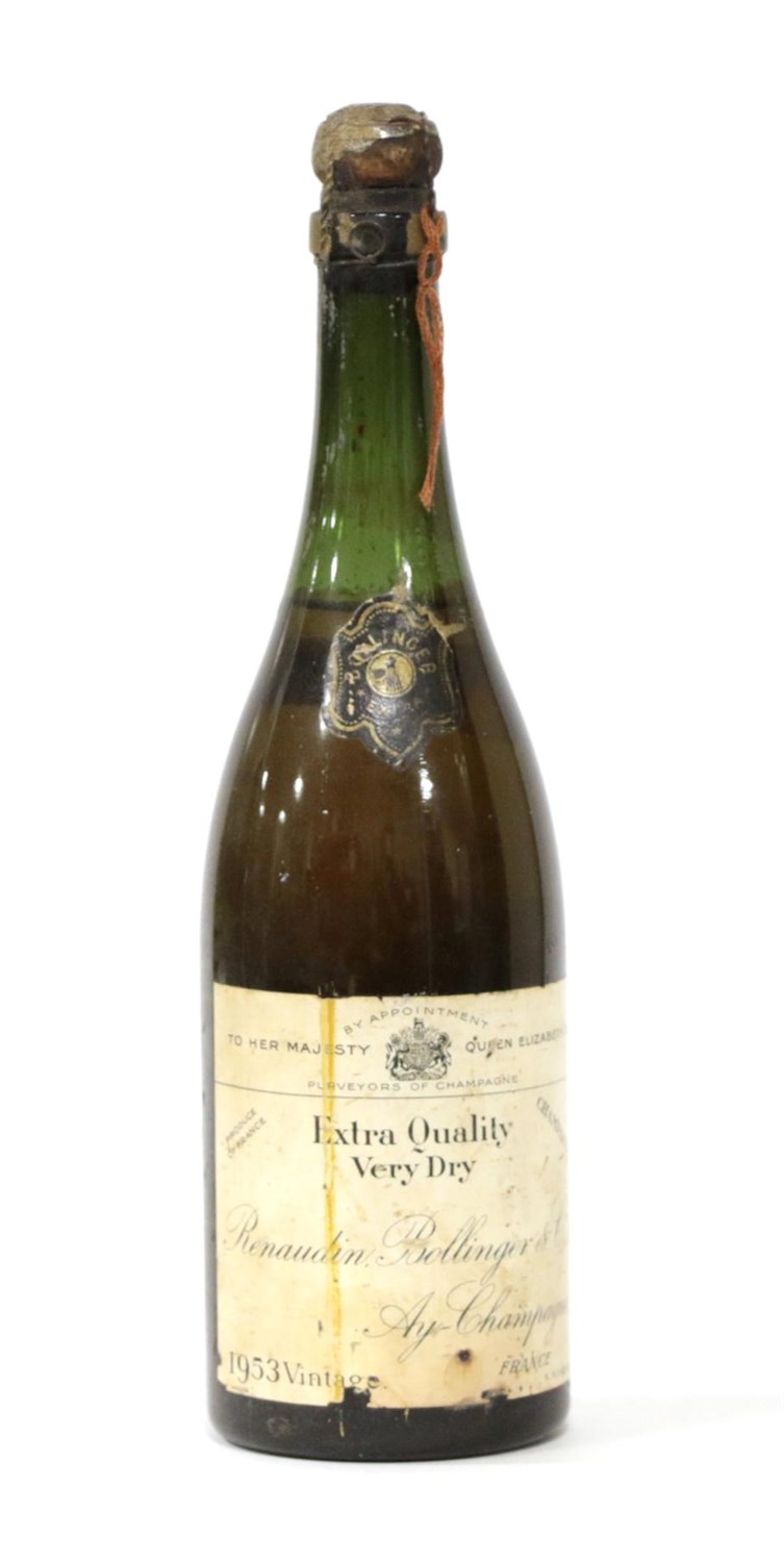 Lot 2005 - Renaudin, Bollinger & Co., Ay Champagne 1953 Vintage (one bottle)