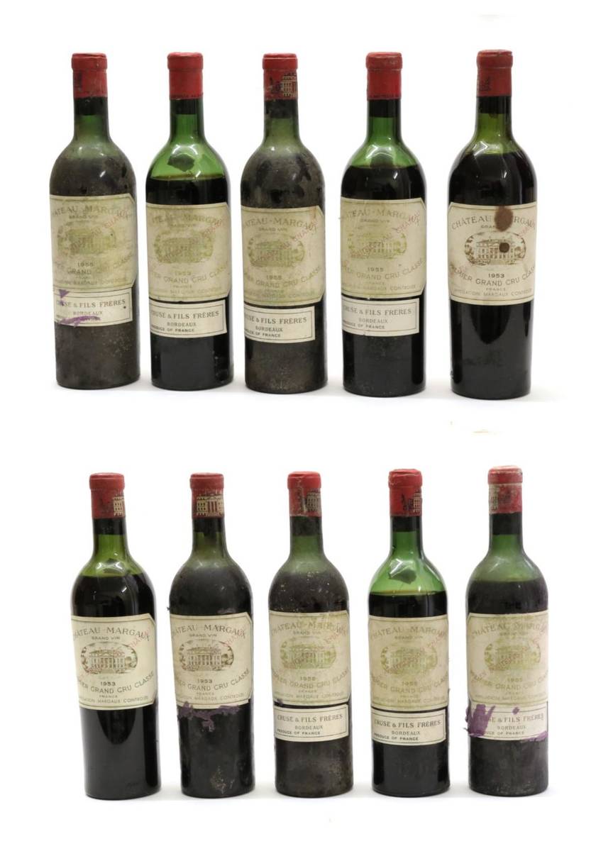 Lot 2024 - Château Margaux Premier Grand Cru Classe 1955 (seven bottles) and 1953 (three bottles) (10)