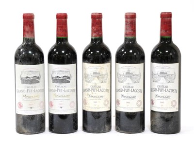 Lot 2028 - Château Grand Puy Lacoste Pauillac 2001 (five bottles)