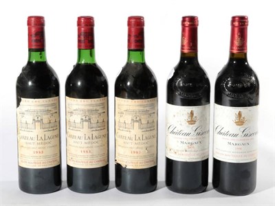 Lot 2066 - Château Giscours 1998 Margaux (two bottles), Château La Lagune 1983 Haut-Medoc (three...