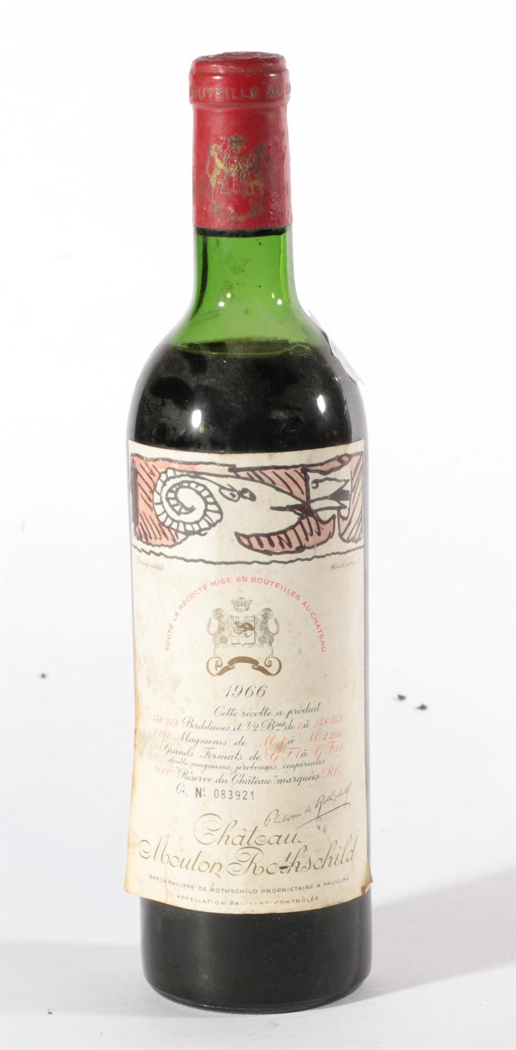 Lot 2067 - Château Mouton Rothschild 1966 Pauillac (one bottle)
