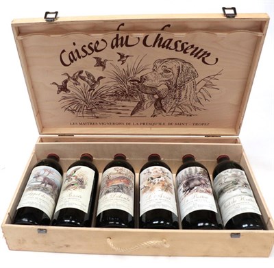 Lot 2089 - Côtes de Provence ''Caisse du Chasseur'' 1994 (two bottles), Côtes de Provence ''Caisse du...