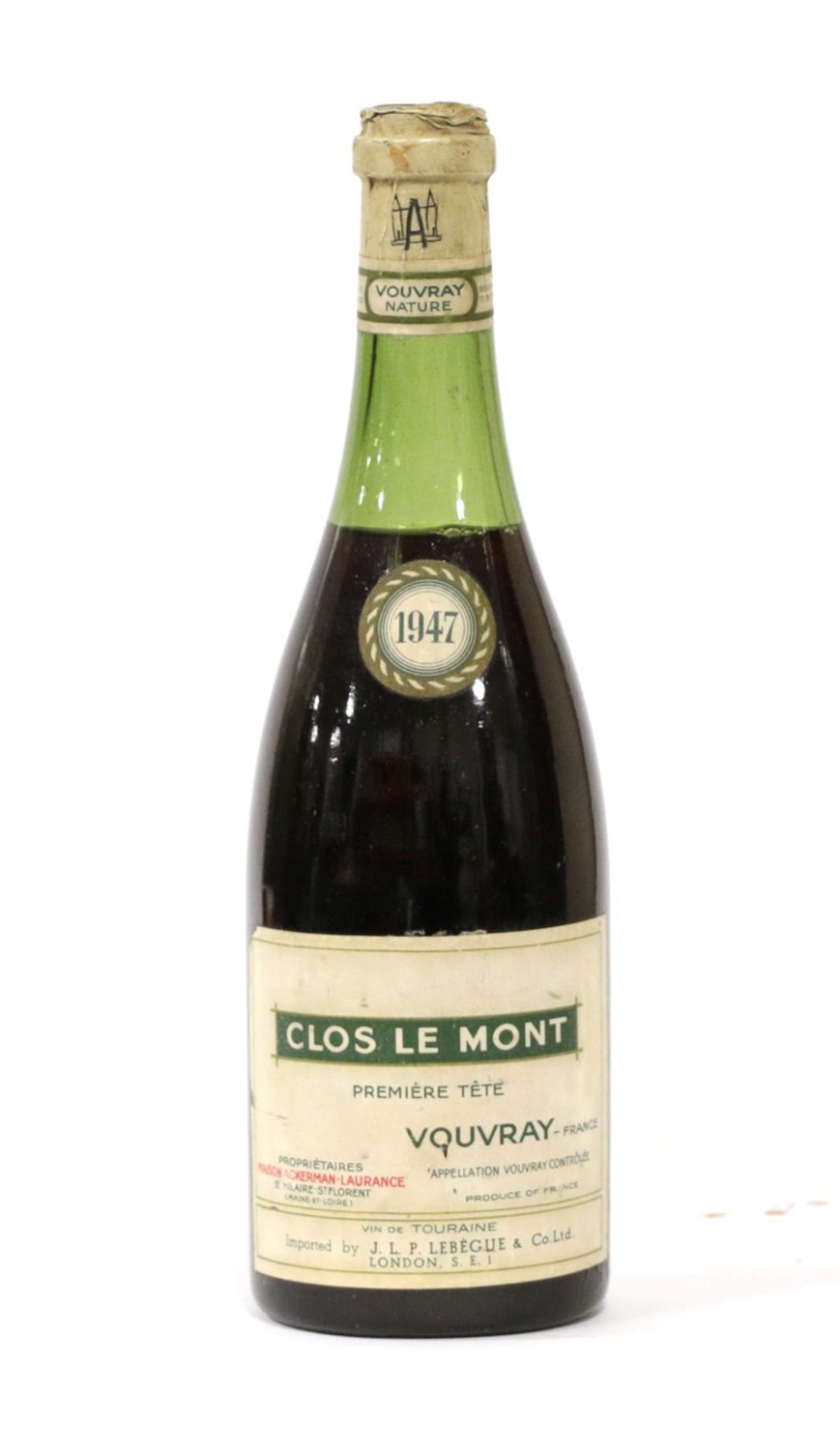 Lot 2090 - Vouvray Clos Le Mont 1947 Maison Ackerman Laurance (one bottle)