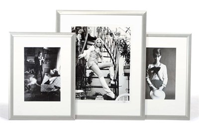 Lot 1839 - Lord Lichfield (1939-2005): Nine Black and White Portrait Photographs, each signed in ink, 49cm...