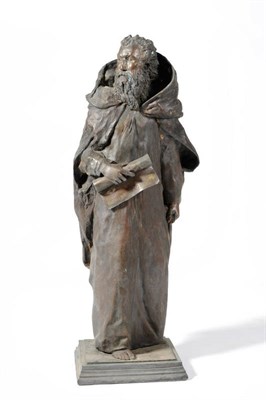 Lot 1841 - Antonio Lopez Reche: Bronze Figure of St Peter, holding the keys to the Pearly Gates and a...